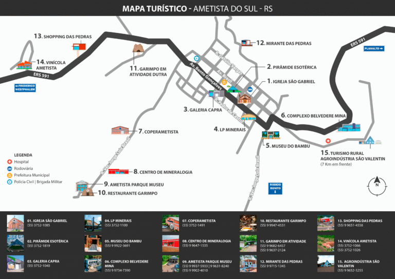 Mapa de Ametista do Sul - RS