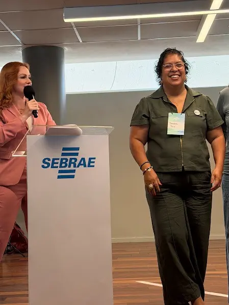 Sandra durante o evento do Prêmio Sebrae Mulher de Negócios 2026